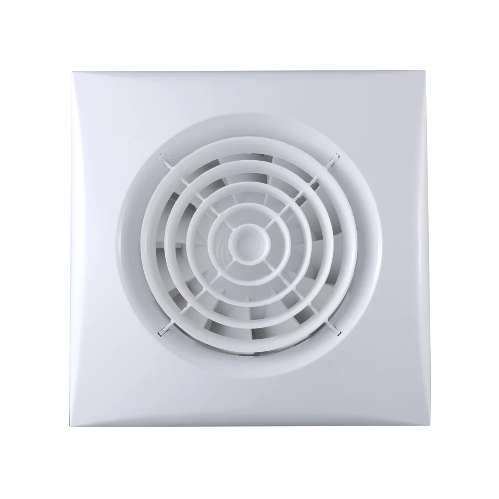6 8 10 Inch 220V Plastic Silent Bathroom Kitchen Ceiling Mounted Exhaust Fan with LED Light Ventilation Exhaust Fan