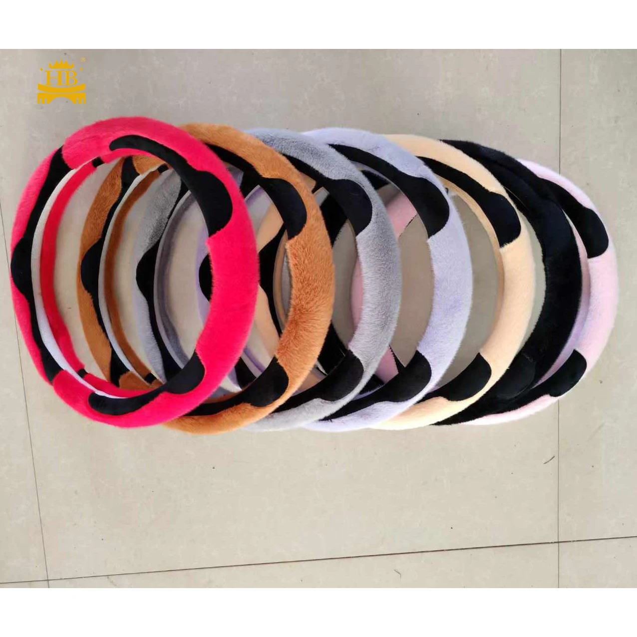 Furry Steering Wheel Cover Non-slip Car  Accessories Steering Wheel Cover Fur Design