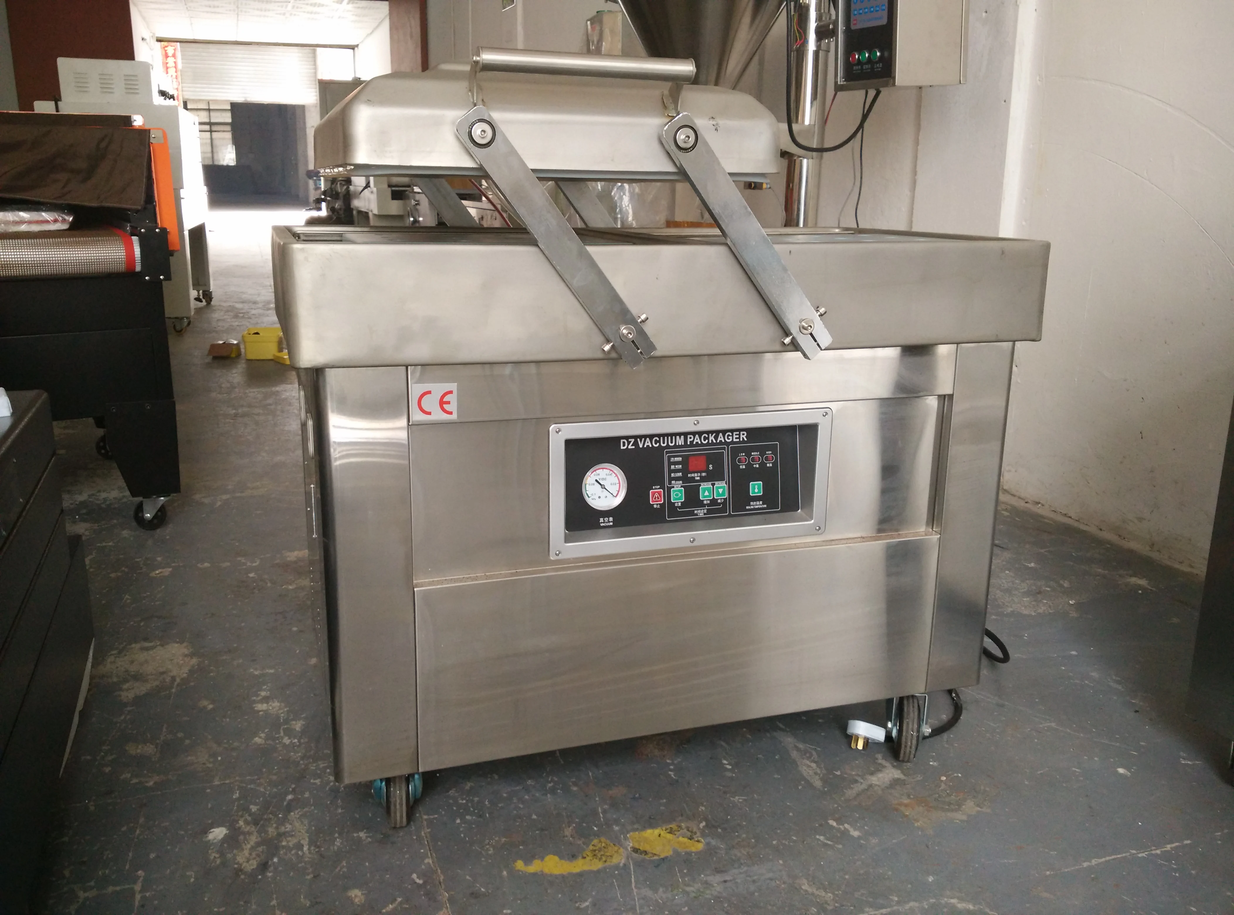 Peanut Bean foods Bread Double chamber 500 600 models vaccum shrink and packing machine