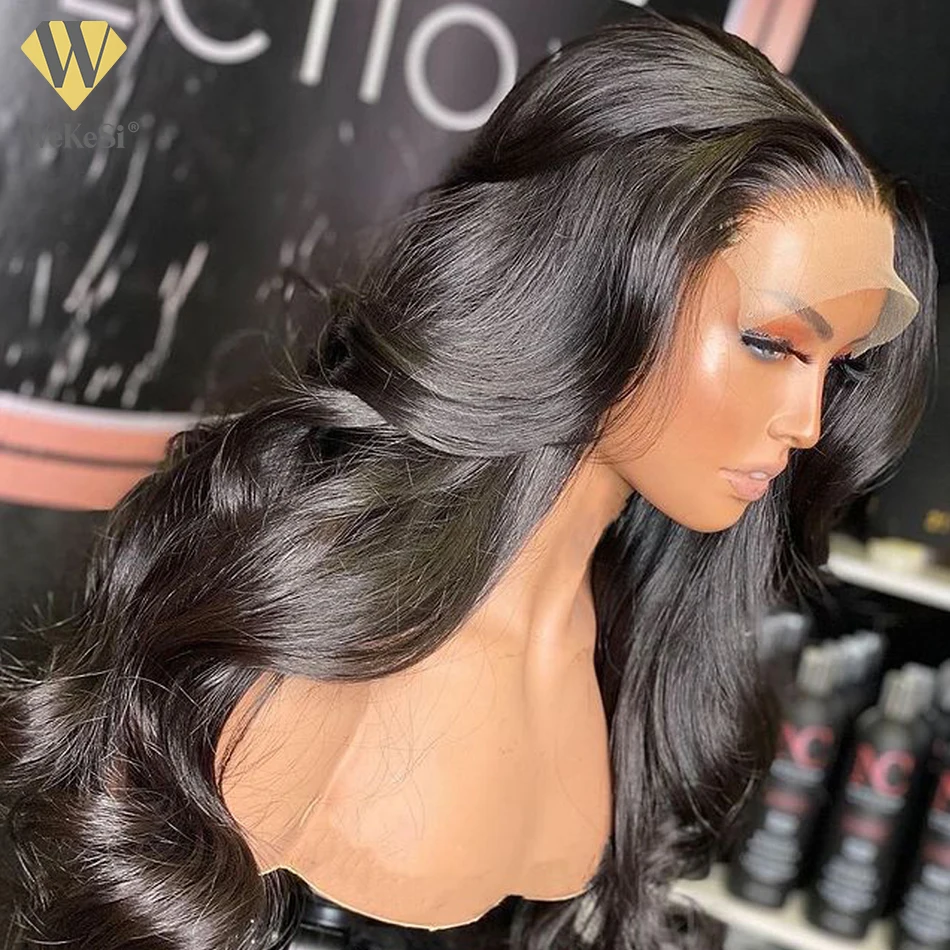 Парики из натуральных волос WeKeSi Прямая поставка оптовая продажа перуанские волнистые парики на сетке 360 полные поставщик