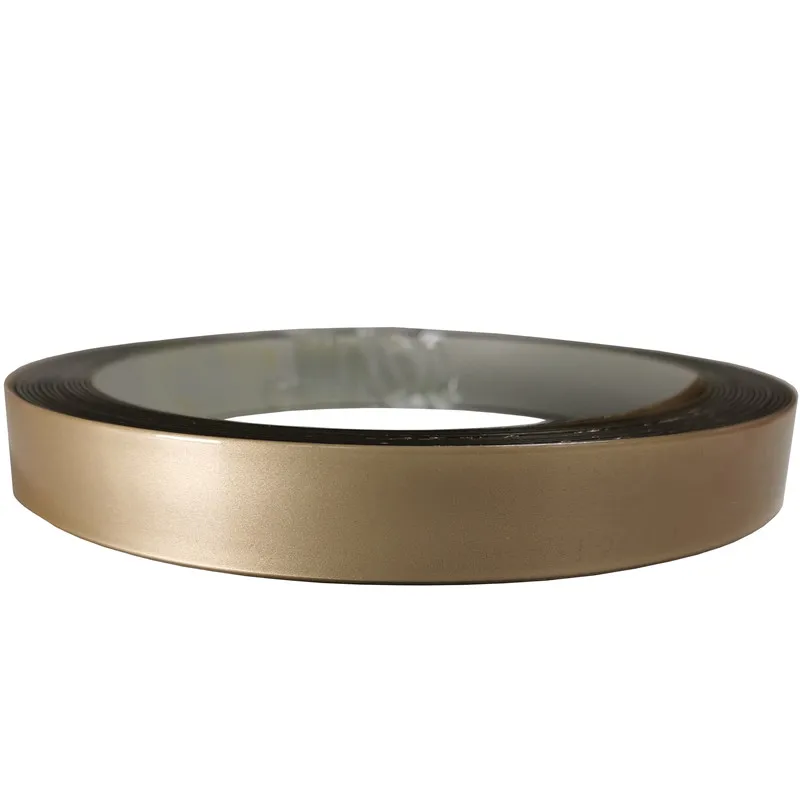 Golden metallic glossy plastic edge banding High Gloss HG Solid Color Office gold edge banding tape
