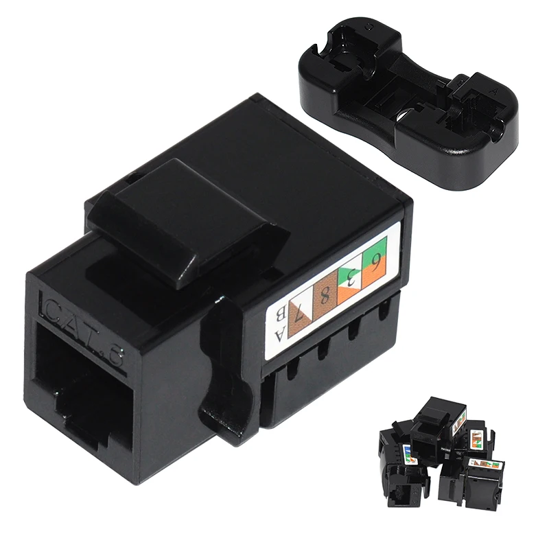 Keystone Jack Rj45 Cat6 Coupler Ethernet Wall Jack Cat6 Network Coupler with Punch Down Stand
