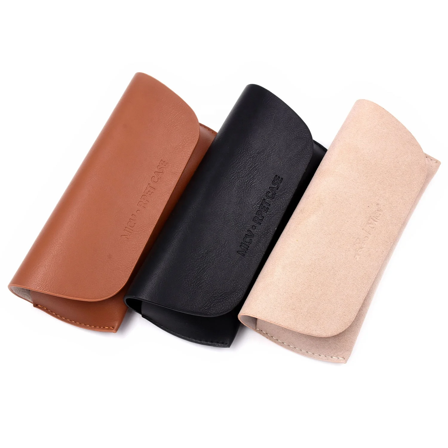 Bestpackaging luxury Sunglasses leather Cases  soft leather glasses  case Custom Logo eyeglasses case & bag