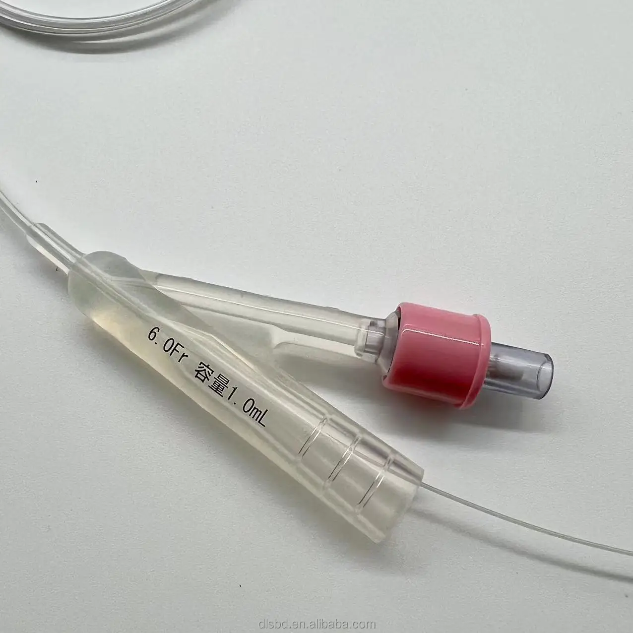 6.0Fr L- 600mm silicone double chamber balloon catheter with guide wire