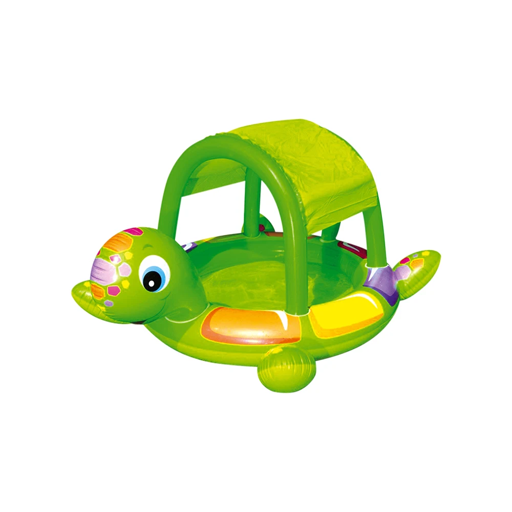 American Market Hot Sell Animal Shaped Pool Toys Inflated Red Car with Canopy Inflatable Car Bath Pool