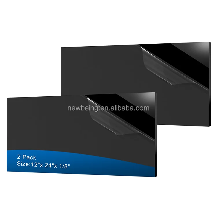 Black Cast Plexiglass Sheets for DIY Display, Handcraft, Home Decor, Painting, Display Stand