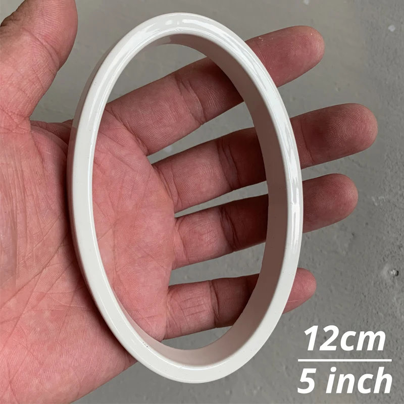 125mm outdoor sign White Floating Modern House Number