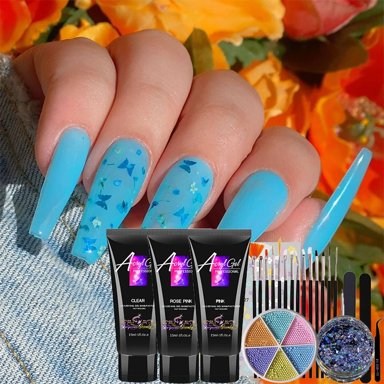 Private Label Acrylic Polygels Nail Art Kit For Long Lasting Manicures