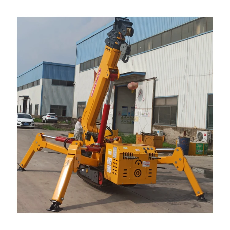China Spider Crane 5 Tons Mobile Electric Crane Telescopic Leg Crawler Heavy Machine