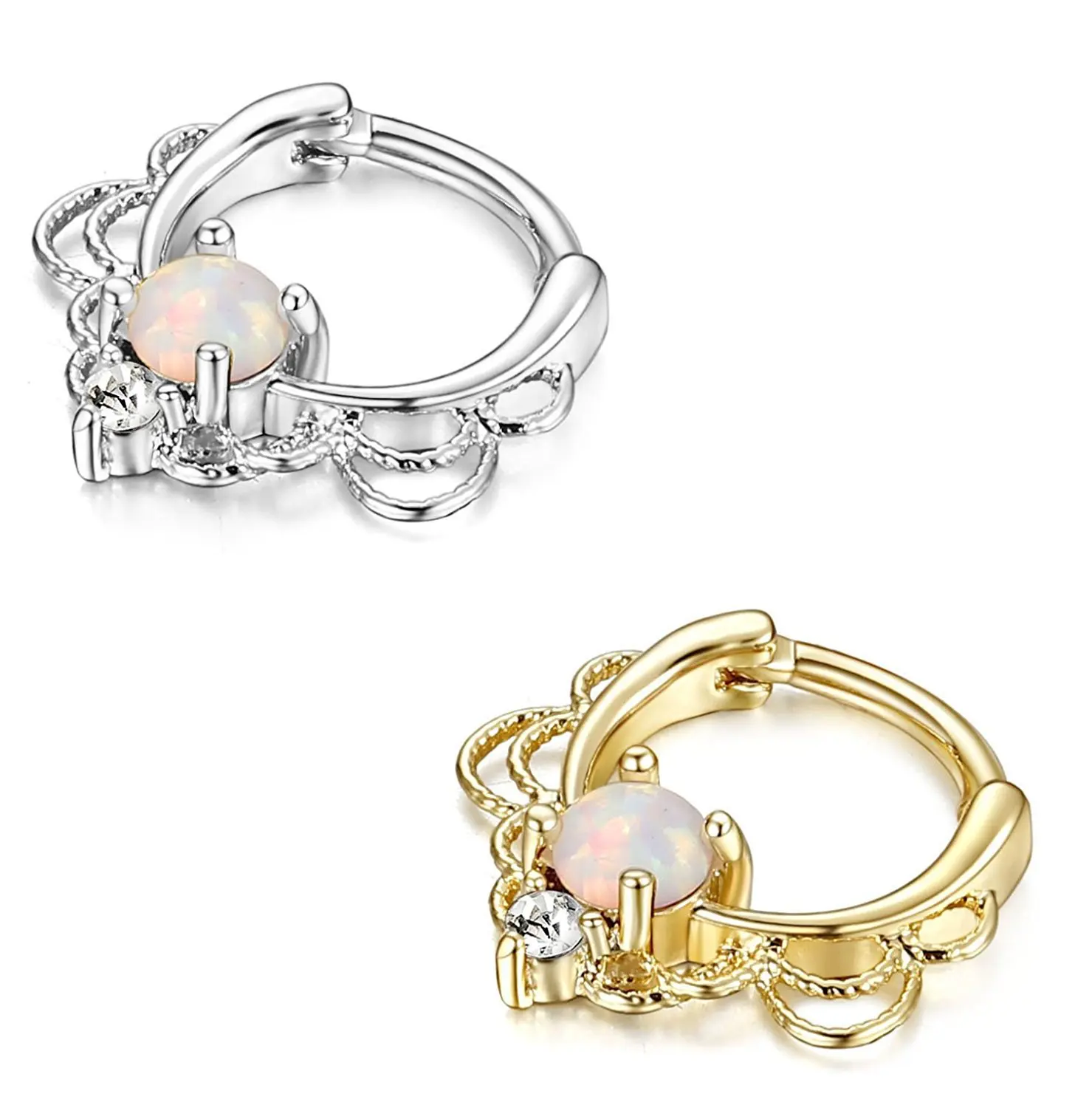 Zesen stainless steel nose environmental color electroplated nose stud Korean version simple earrings piercing jewelry