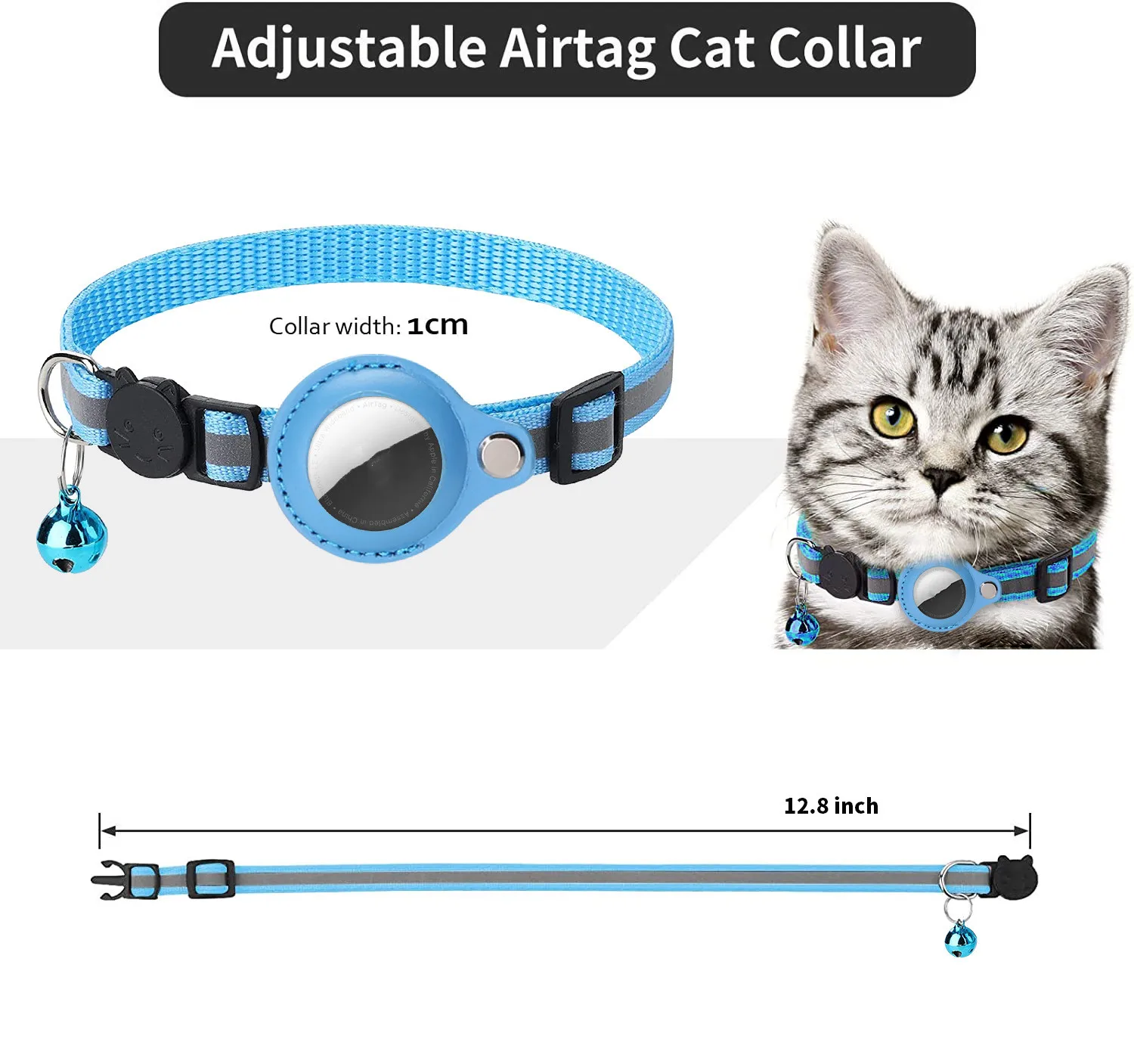 Airtag Case Collar for Cat with Protective Case for Anti Lost Locator Tracker Dog Accessories Reflective Pet Collar Pet Supplies