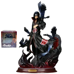 Hottest Cartoon Anime Akatsuki Uchiha Itachi Crow Statue Model PVC Action Figure Desktop Ornament