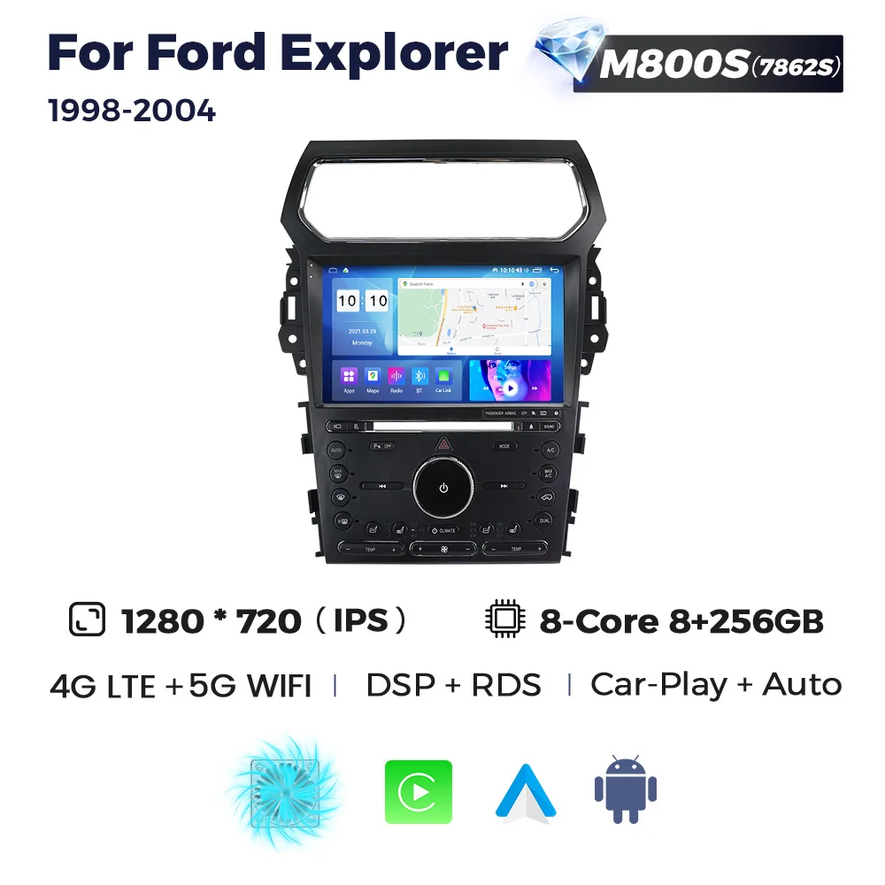 MEKEDE MS Series 8-ядерный автомобильный радиоприемник с gps-навигацией мультимедийный плеер Автомобильный видео для 10inch_Ford Explorer 2011-2019