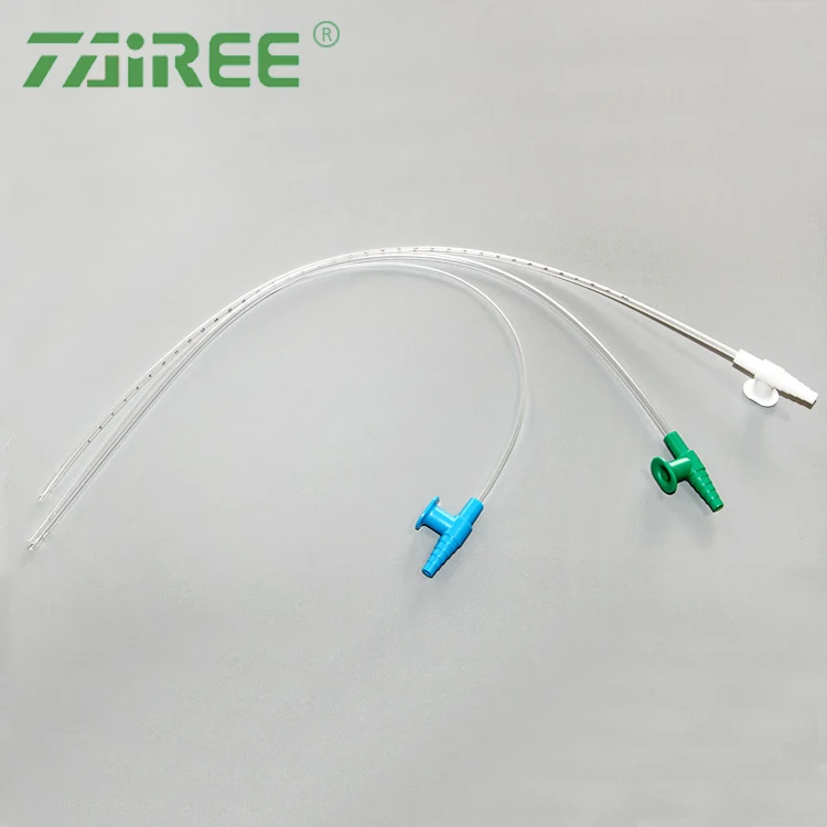 CE approved medical disposable suction catheter with T type connector color code suction tube