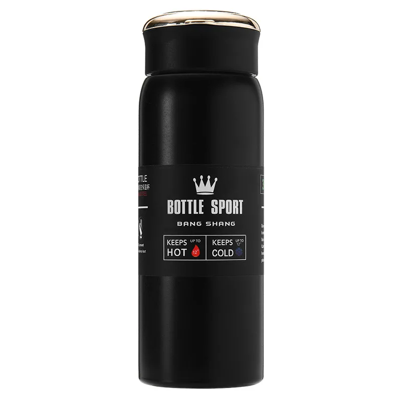 laser engraved stainless steel water bottle with handle 500ml double wall vacuum flask with LED temperature display