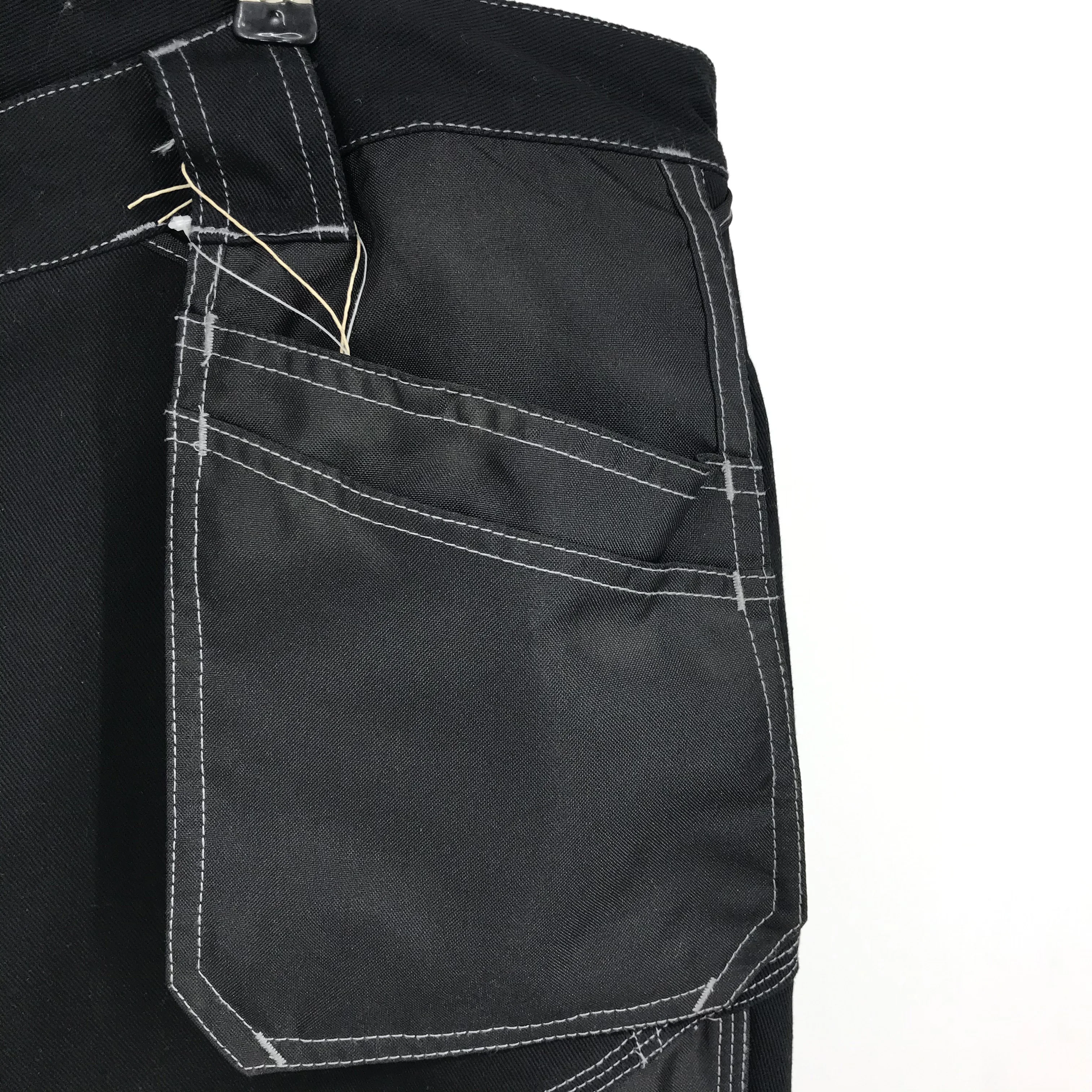 OEM cotton polyester Cordura fabric black cargo pants workwear  durable trousers with multi tool pockets