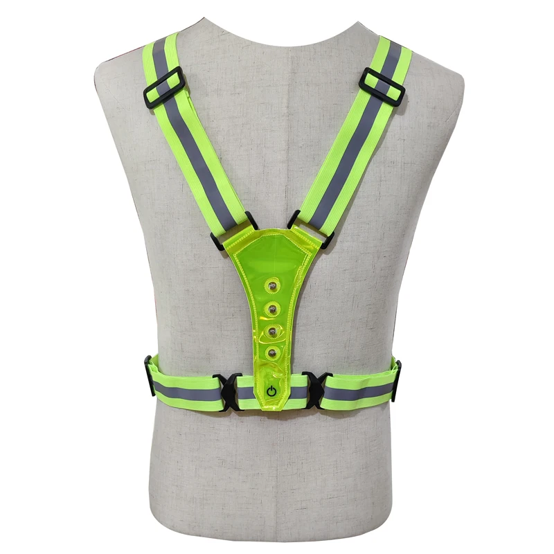 Running Sport Red LED Flashing Steady Reflective Safety Vest
