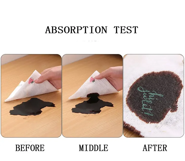 Multi Printing Wood Pulp Cleaning Paper Kitchen Lazy Roll Disposable Dish Cloths