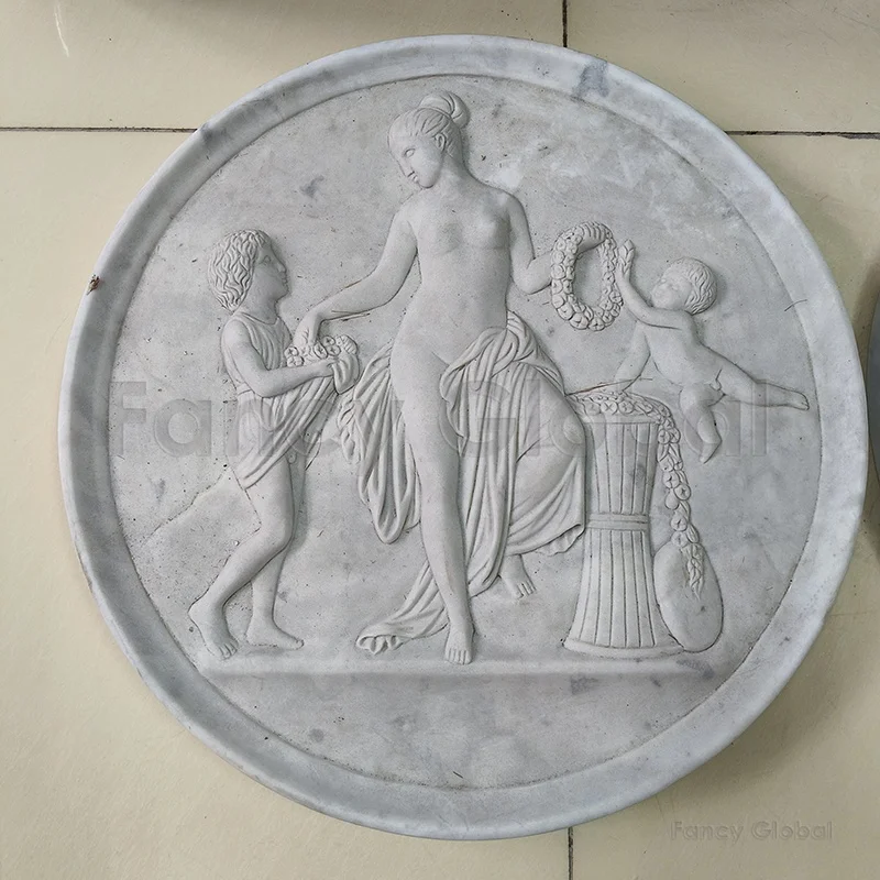 European Hand Made 3d Wall Decor Stone Marble Relief For Hotel Front Lobby