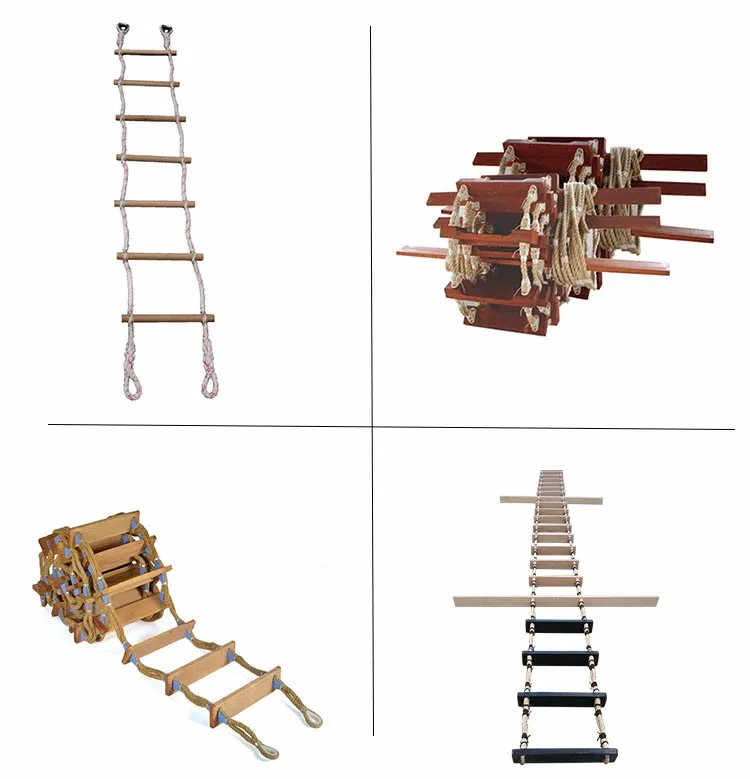 Factory good quality marine boat marine Emergency Escape wooden Rope Embarkation ladder