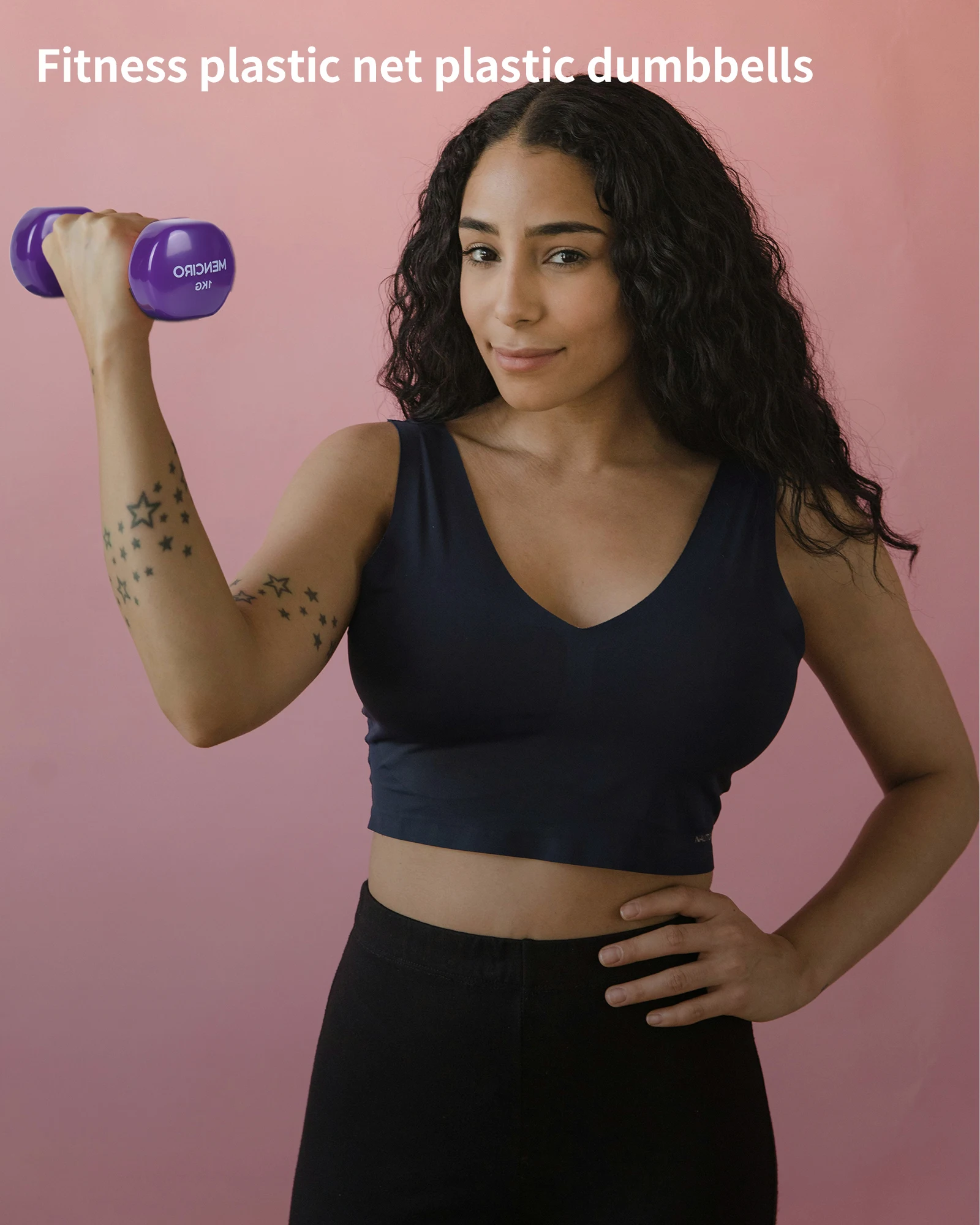 Manufacturer Supply Gym Home Workout Free Weight Fitness Women Bodybuilding Colorful Fitness Solid Weights Dumbbell Set