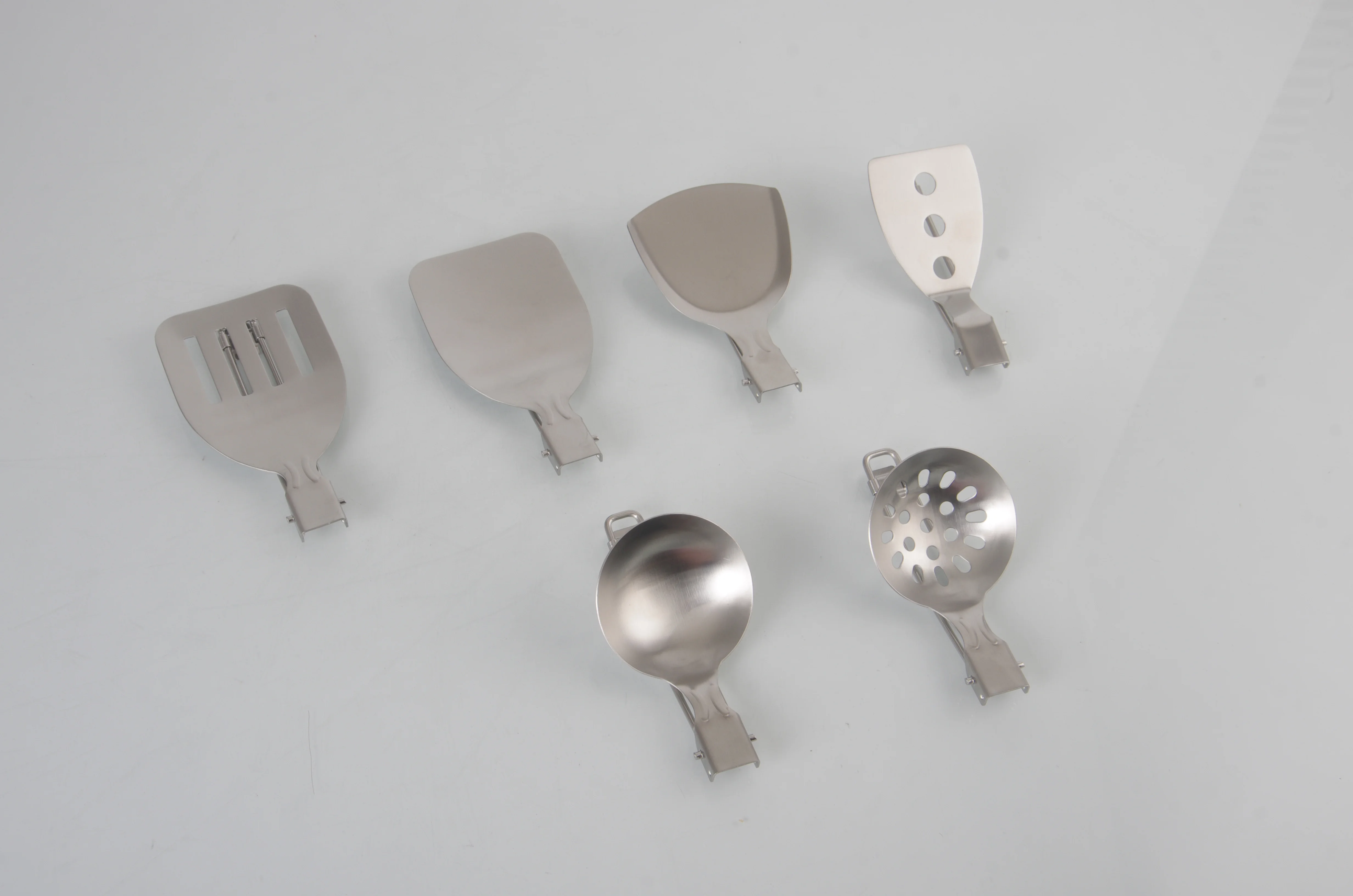 CAMPING COLANDER OUTDOOR TABLEWARE STAINLESS STEEL 304 COLLAPSIBLE SCOOP  PICNIC TOOLS COOKING FOLDING NOODLE SPOON UTENSILS
