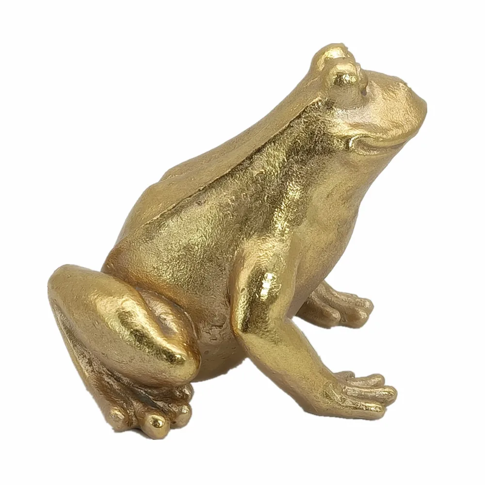 Садовое украшение полимерная поделка сидячая лягушка поликаменная статуя Декор