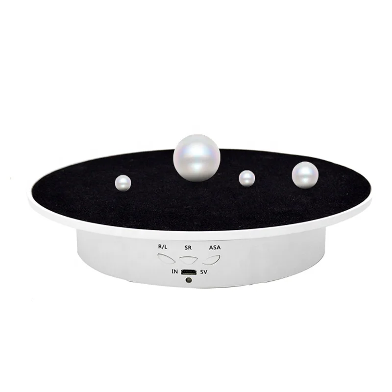 Белый/черный зеркальный/Бархатный аккумулятор/Вращающаяся подставка для дисплея с USB, стол 20 см, моторизованный вращающийся на 360 градусов поворотный стол для фотографии