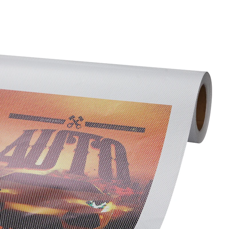 120g 140g glass see through vinyl for large format printing window film one way vision vinyl film 1.07m 1.27m 1.37m 1.52m
