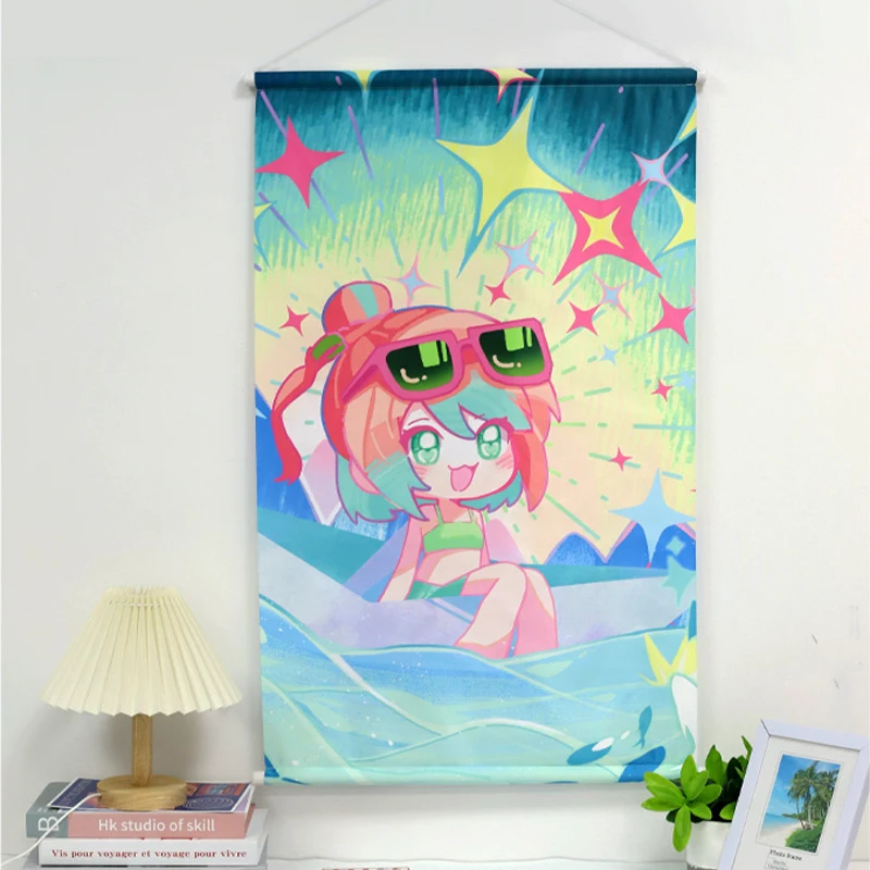 Custom Anime Posters Self-adhesive Wall Art Retro Posters for Home Paper Sticker Kawaii Room Decorative Painting Poster