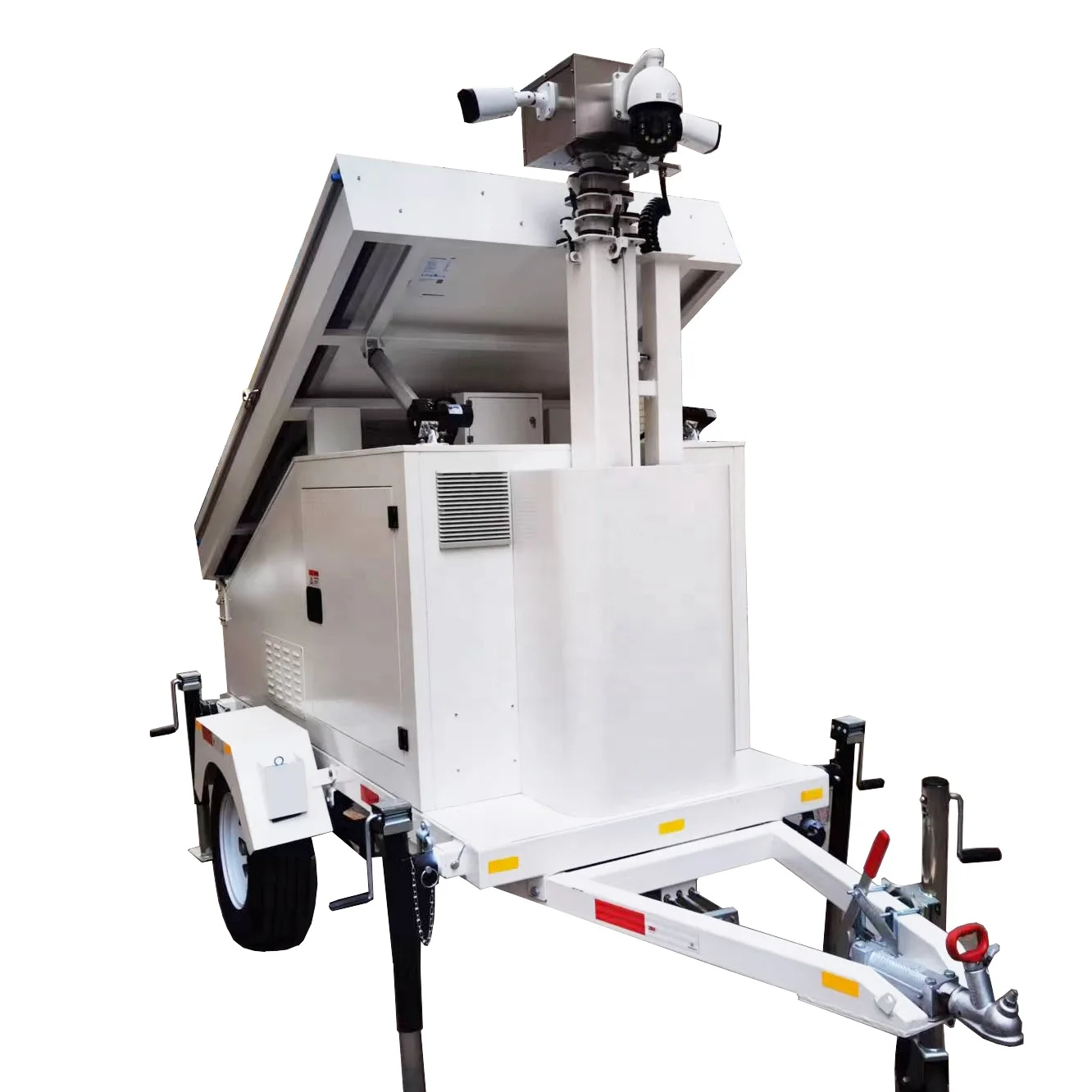 Solar Panel Trailer Power for Outdoor Monitoring Security