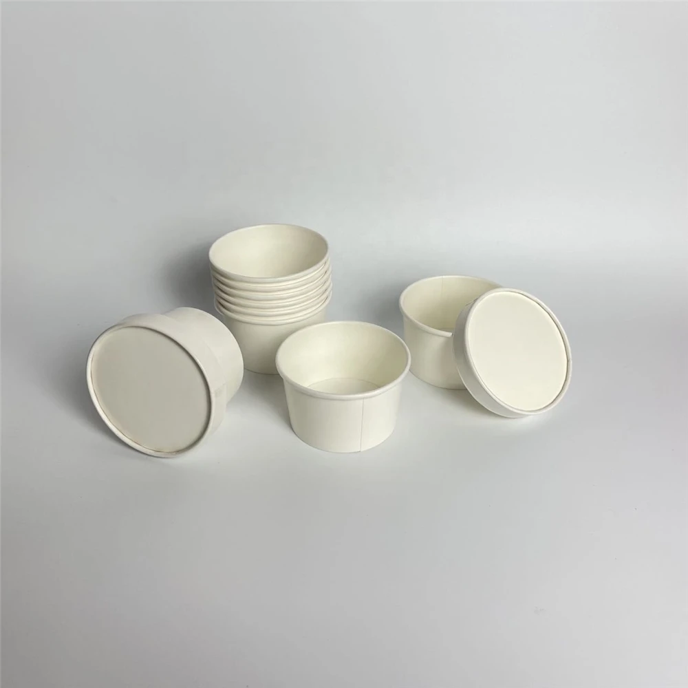 Small frozen ice cream yogurt paper cup white 1oz 2oz 3oz 4oz 5oz 6.5oz 8oz 10oz 12oz 16oz 18oz 20oz