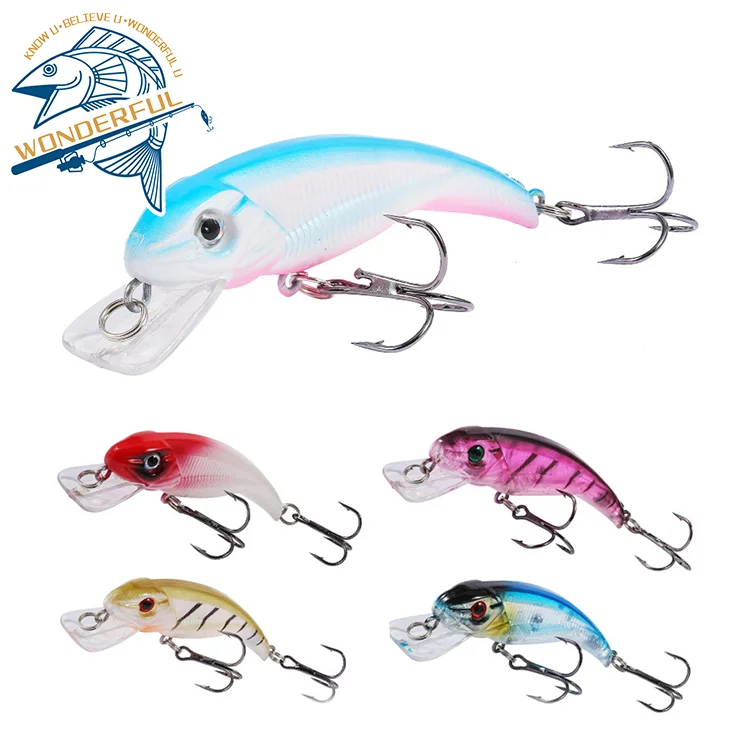 Simulation Bionic Plastic Deep Diving Freshwater Long Casting Hard Wobbler Sinking Minnow Fish Lure