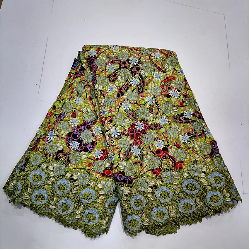 African Wax Lace Fabric 2024 High Quality Nigerian Mesh Lace Fabrics Embroidery French Mesh Net For Wedding Party