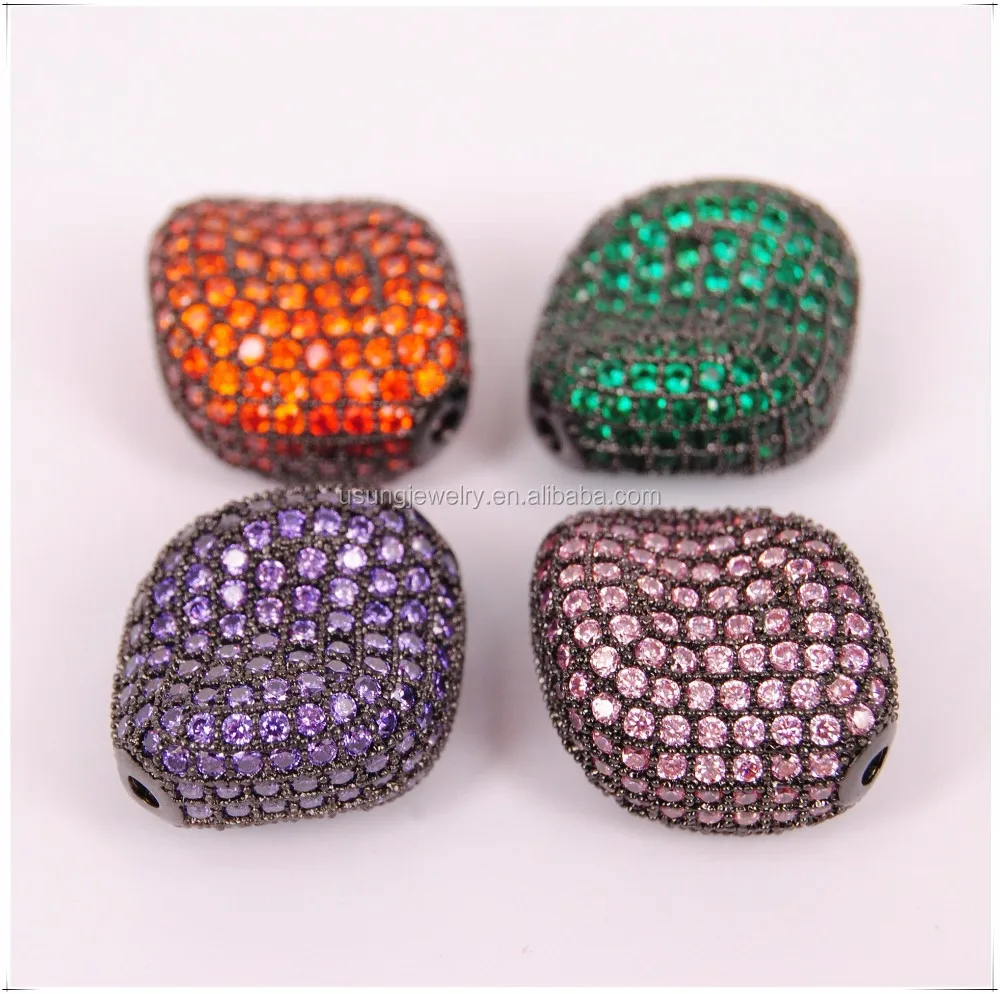 0mm DIY CZ Beads Micro Pave Spacers Cubic Zirconia Jewelry Wholesalers Accessories Round Beads For Jewelry Bracelet Making