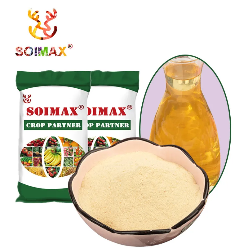 Soimax 100% Water Soluble Plants Compound Fertilizer Manufacturing Humic Acid Npk Acide Amino Acid 80% Biostimulant Fertilizer