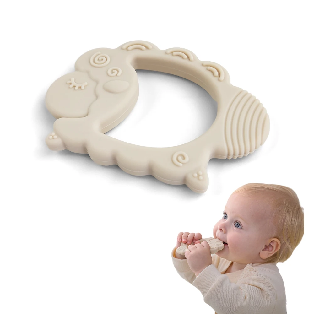 Мягкая силиконовая грызунка в форме овцы