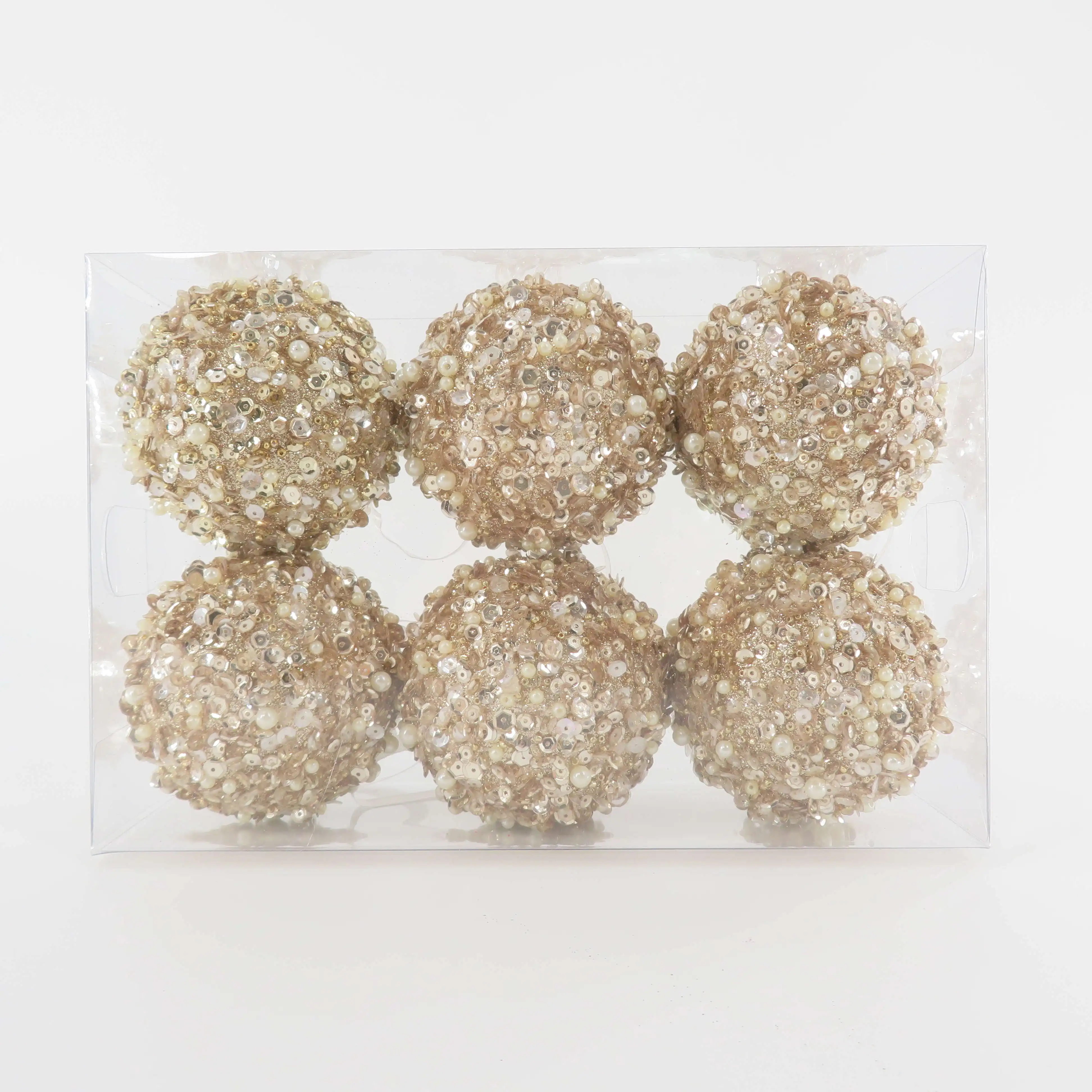 Factory Wholesale 80mm Irregular Sequin Christmas Ball Decor Indoor Ornament