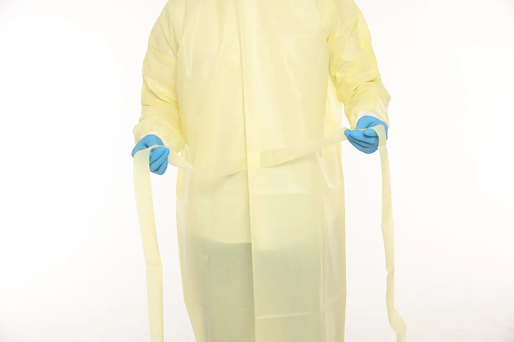 Medical ASTM Level 1disposable isolation gown plastic gown ppe waterproof disposable gowns clinic uniform medical suppliers CE
