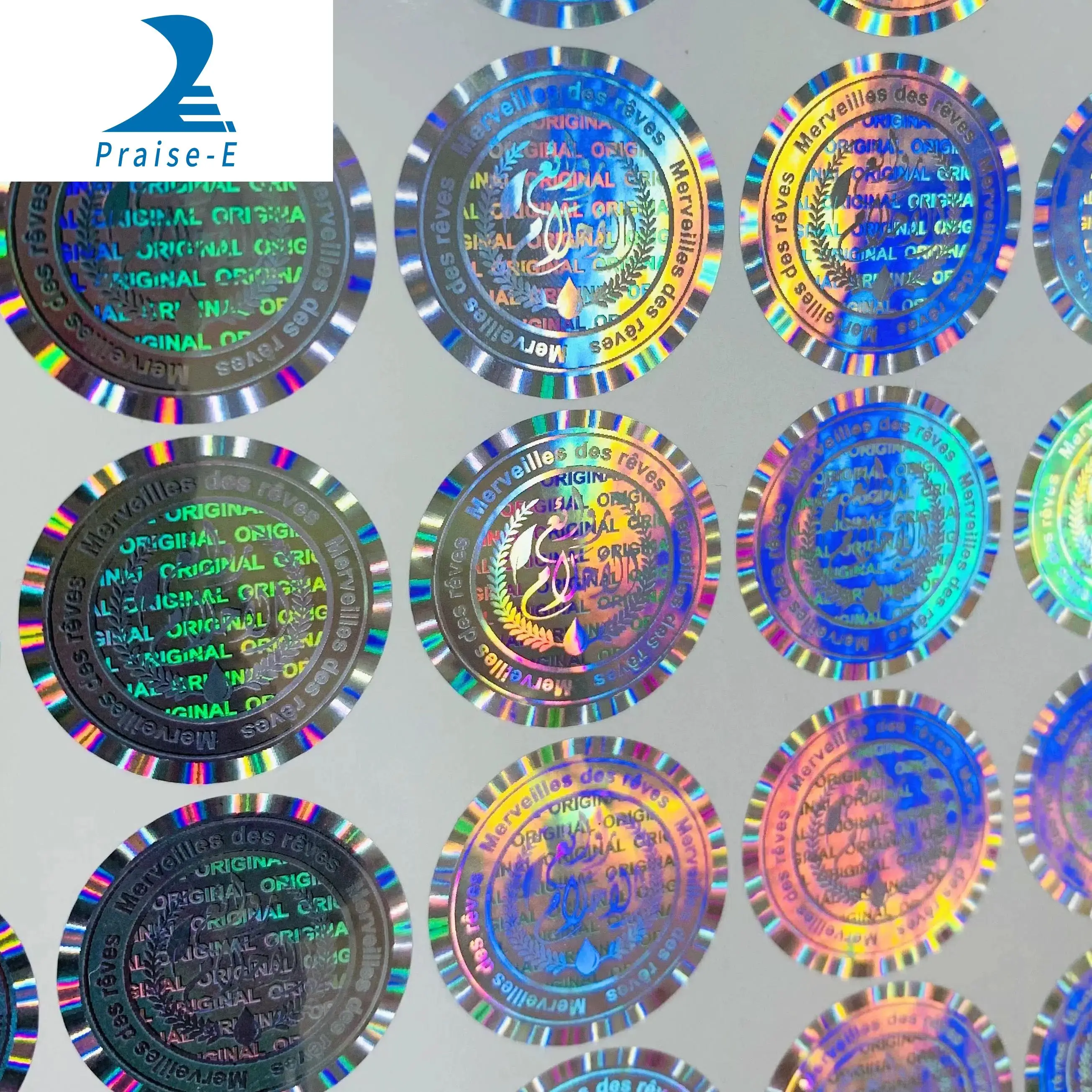 Dual channel hologram stickers custom  3d  stickers  custom logo security label