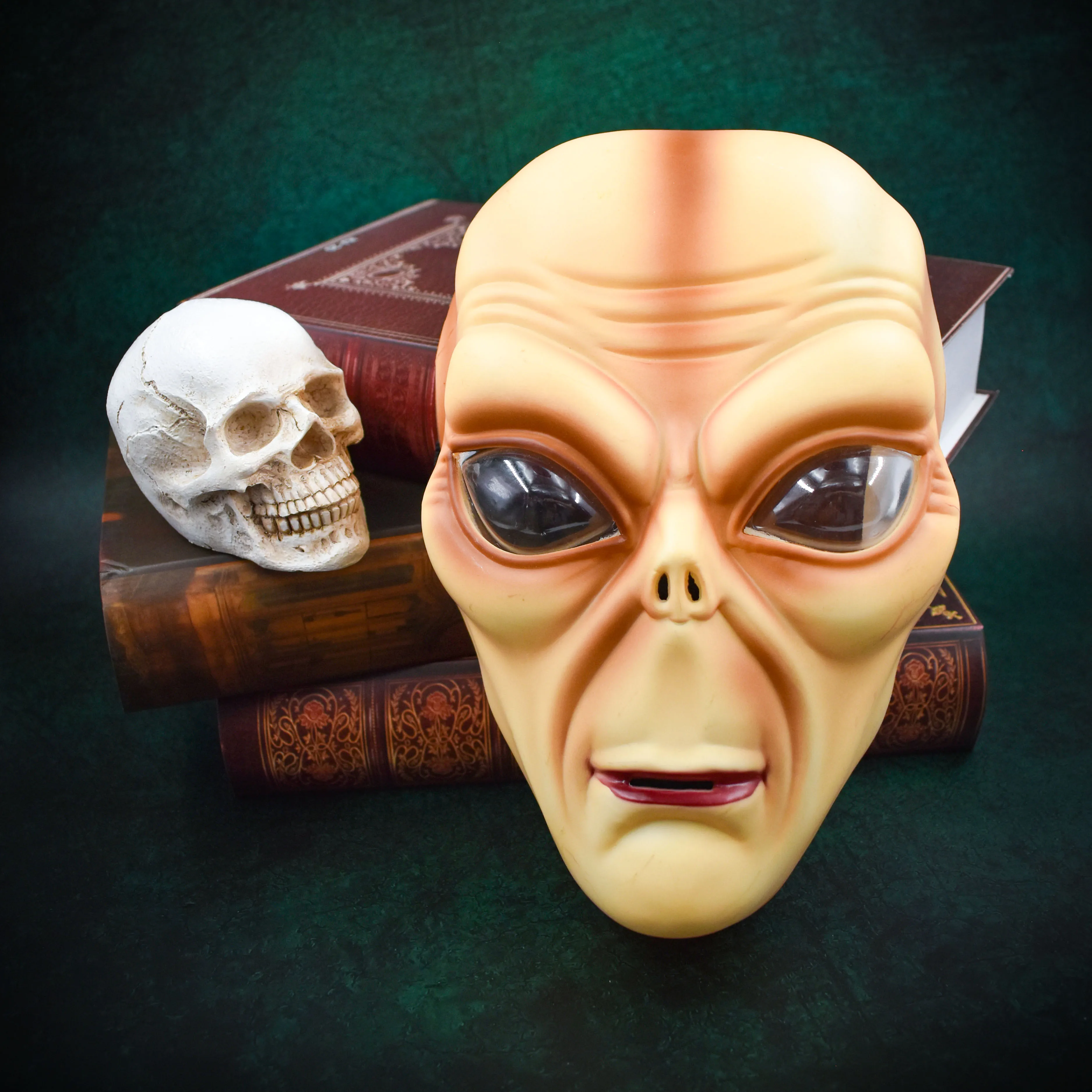 Fancy Halloween UFO Cosplay Masks Latex Alien Head Mask Costume Toy Props For Adult