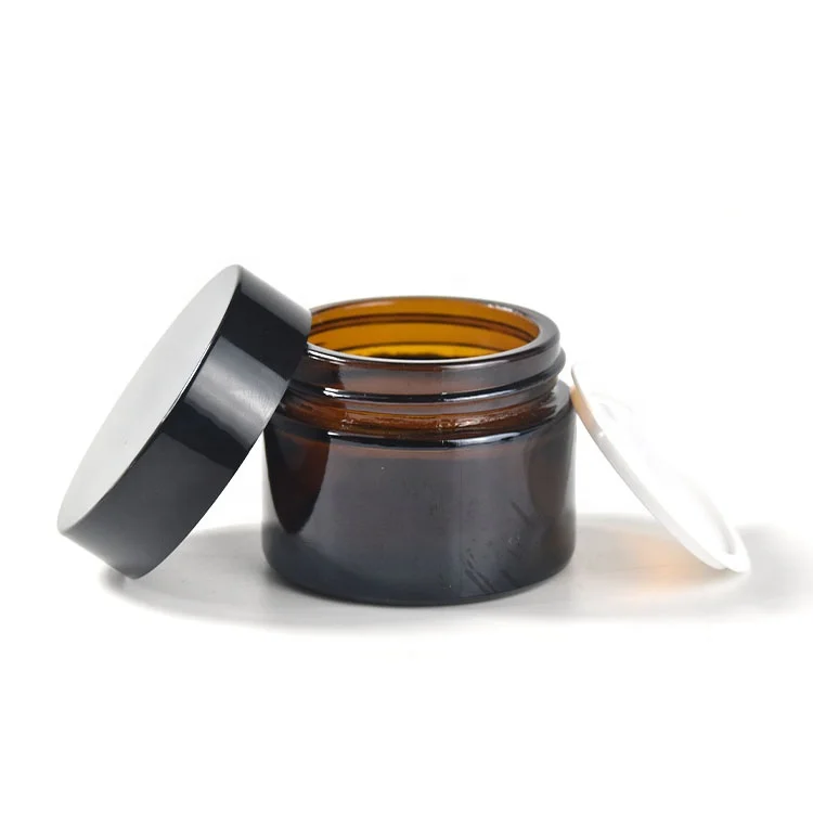 Wholesale Amber 5g 10g 15g 20g 30g 50g glass bottle matte Cream jar Brown glass package skin care essence cream bottle