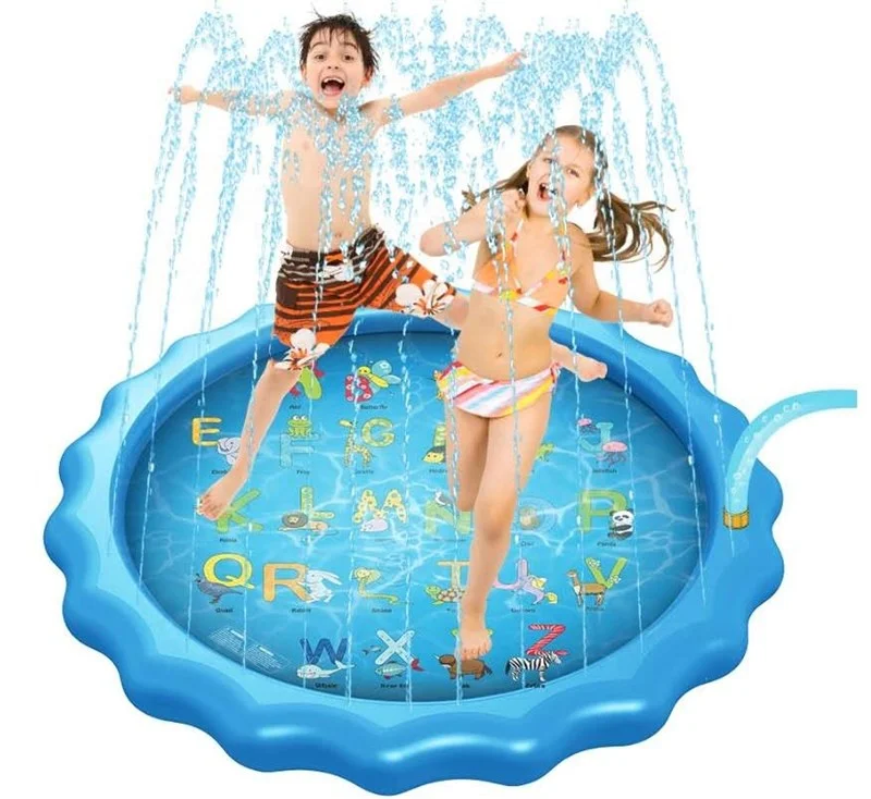 2020 hot sale popular kids sprinkler inflatable water play mat infants sprinkle and splash play mat water baby for kids toy mat