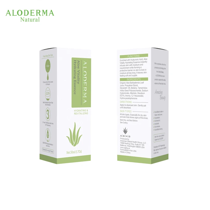 USA Aloderma Vitality Hydrating Essence | Organic Deep Soothing Skin Care Face Essence, Hydrating and Moisturizing Face Serum