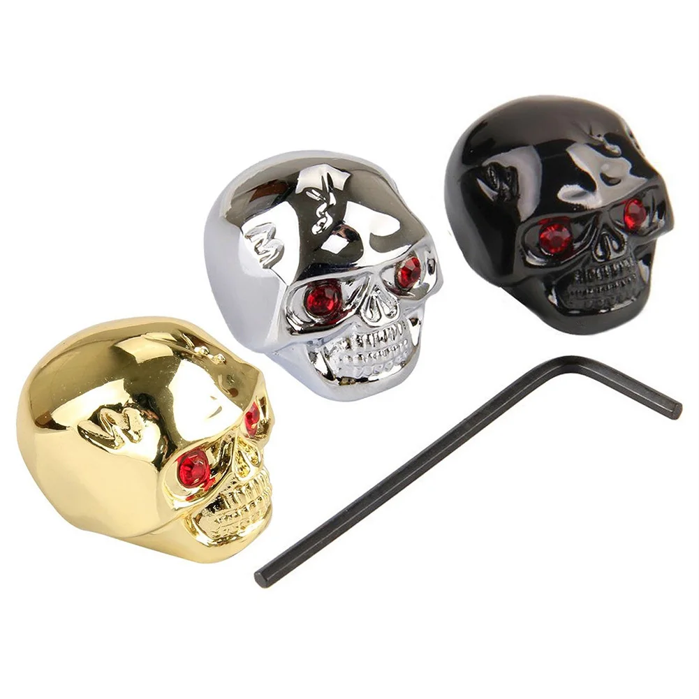 Electric Guitar Electric Bass Volume Tone Control Knobs Golden Silver Black Skull Head Skull Knob With Wrench
