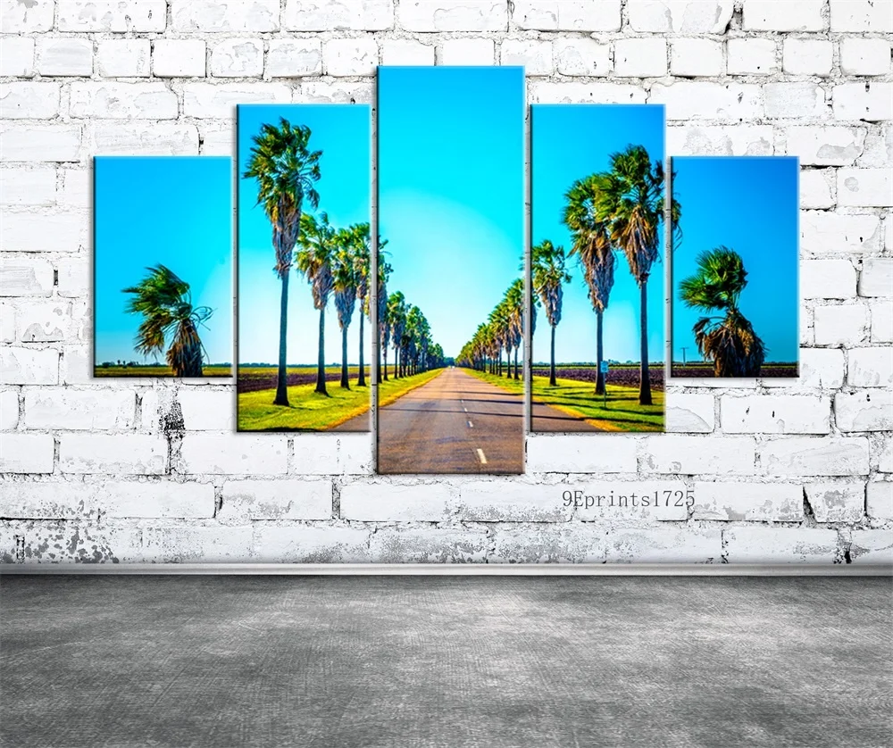 Hot sale modern abstract canvas art print 5 bedroom landscape landscape painting mural bedroom