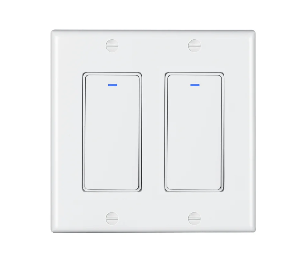
 Сделано в Китае смарт-маршрутизатор Wi-Fi переключатель AC100-240V 10A нам Wi-Fi 2 gang 2 способа alexa робот гостиная настенный выключатель света с помощью мобильного приложения  
