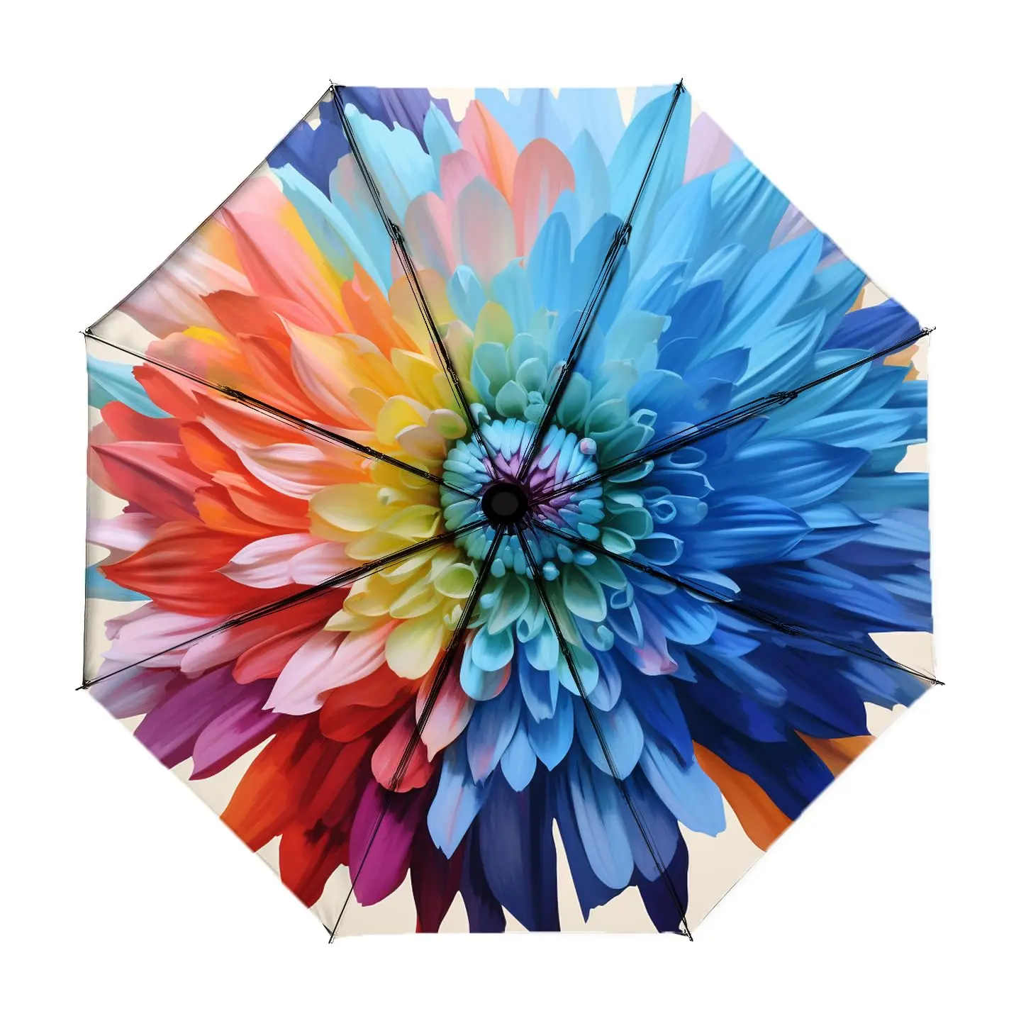 Promotional Custom umbrella head Mini 3 Fold quality Umbrellas with logo Digital printing umbrella for women