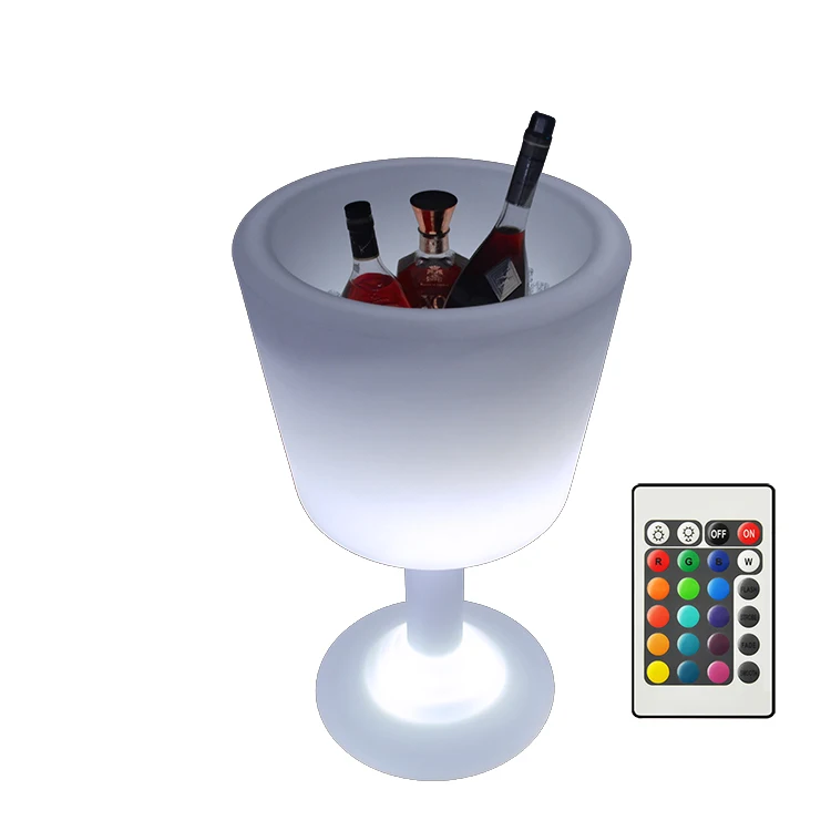 Wine cup LED ice bucket/garden party decorative wine bucket/ large beer  holders with LED lights