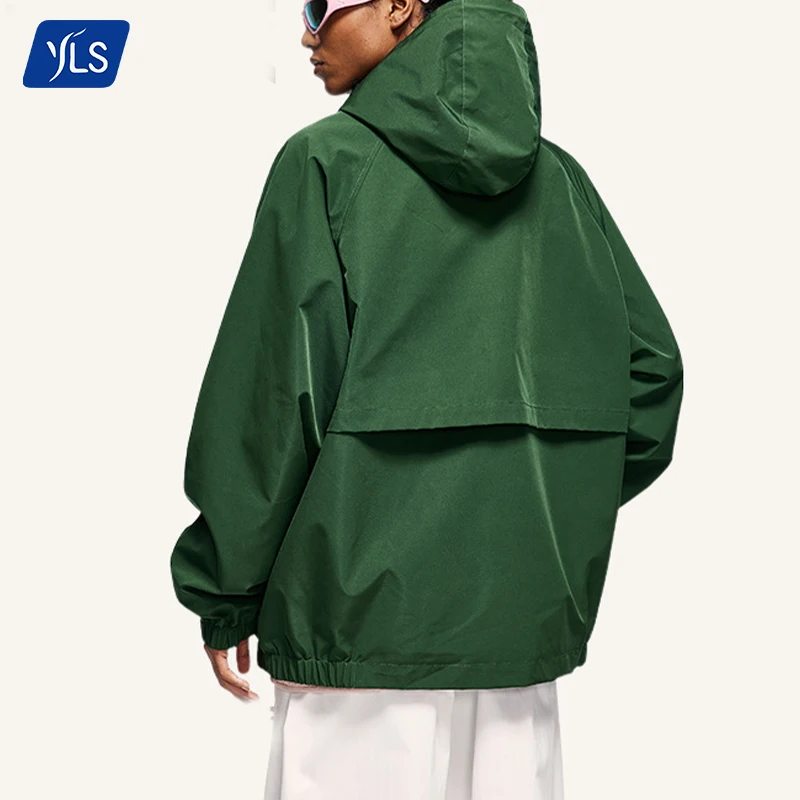 YLS OEM Wholesale Customize Outdoor Windproof Jacket Men Hooded Waterproof Custom Windbreaker Jacket for men